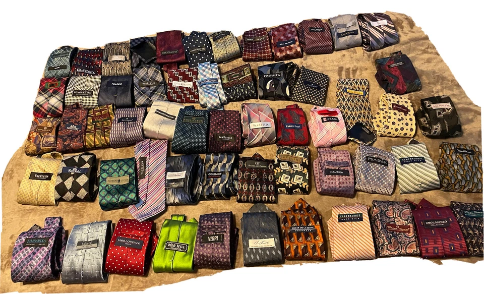 Lot of 58 Designer Name Brand Ties for Everyday Wear, Dress Up, Costume Parties, - Image 3 of 4