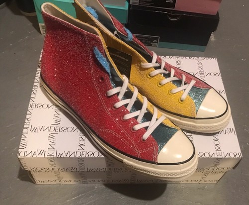 converse glitter red