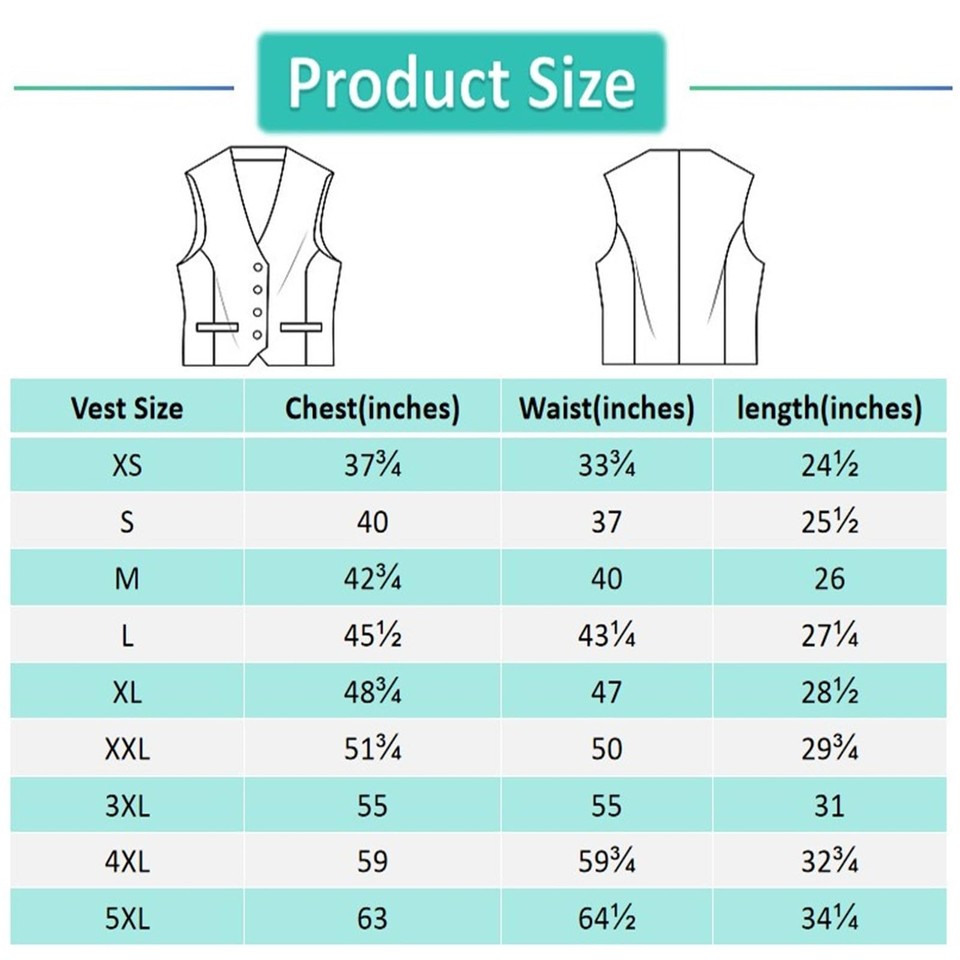 Mens V Neck Suit Vest Retro 5 Button Suede Leather Regular Fit Casual