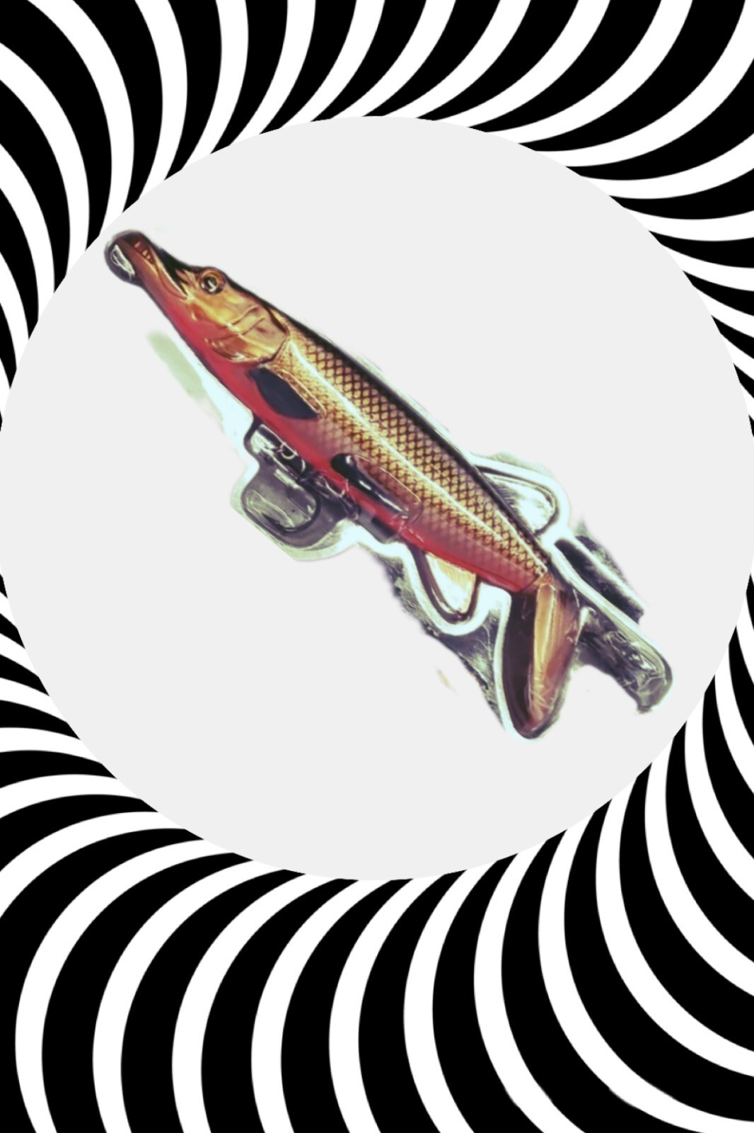 TWO Savage Gear 3D Prop Pike SmashTail PT-230-BR Topwater Lures BRONZE/BLACK RED - Image 5