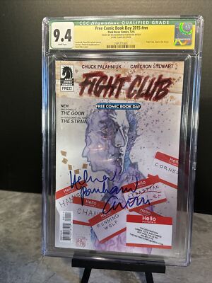 CGC SS 9.4 Fight Club Free Comic Book Day 2015 signed Helena Bonham Carter CA