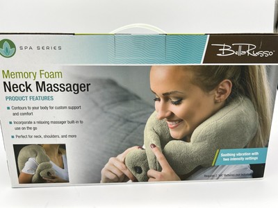 Neck Massager Spa Series BELLA RUSSO Memory Foam Multi Speed Cordless NIP Sealed
