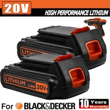 2X 3.0Ah 20V MAX Lithium Battery for Black and Decker 20 Volt LBXR20 LB20 LBX20