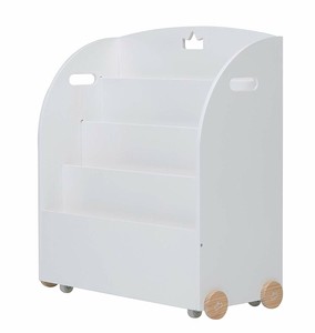 Kid-Bookshelf-with-Wheels-White-Wood-Bookshelf-Display-Stand-for-kids-1-Year-Up