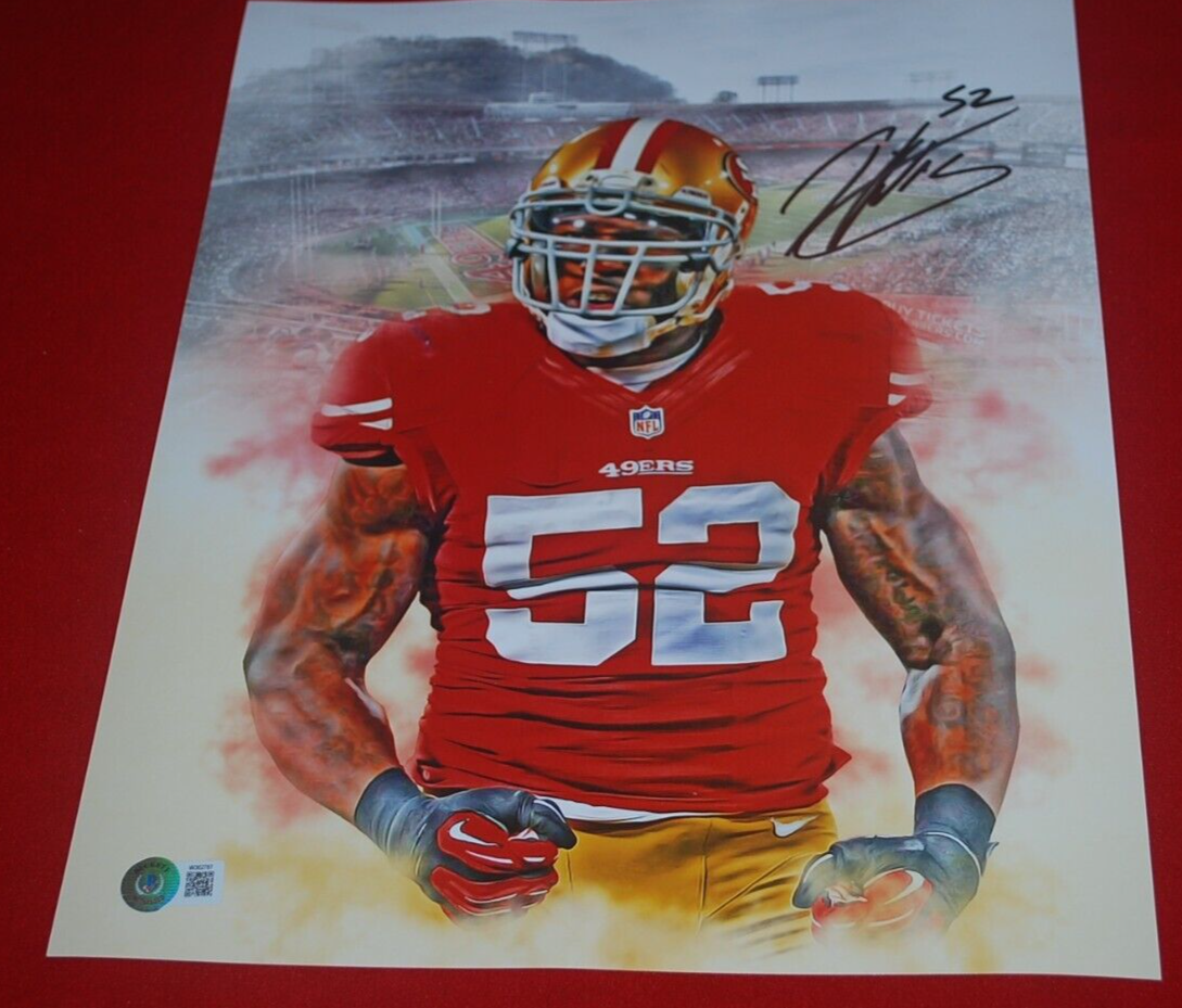 Patrick Willis Autographed Signed San Francisco 49ers 11X14 Photo Beckett Witnessed W362787 