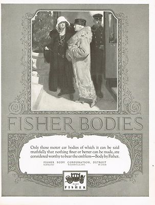 1920s BIG Original Vintage Fisher Porter Doorman Winter Fashion Art Print Ad