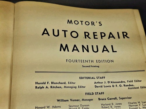 Motor's Auto Repair Manual 14th Edition 1935-1951 2nd Printing Good Condition - Picture 7 of 14
