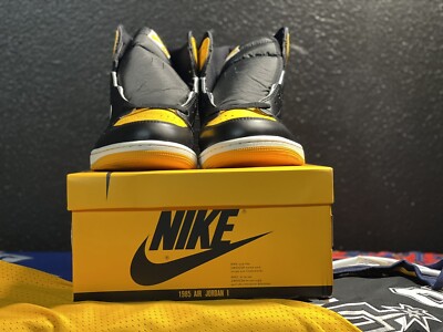 Nike Air Jordan 1 Retro High OG Yellow Toe Taxi Shoes Men's Size