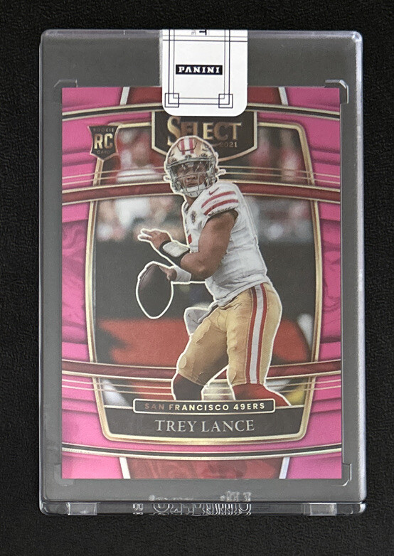 2021 Panini Select Concourse Trey Lance 49ers Pink Rookie Card #45 #’d 1/10
