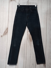 Vintage Levis 606 Orange Tab Jeans Dark Wash Made in USA Mens 26x30 Slim Tapered