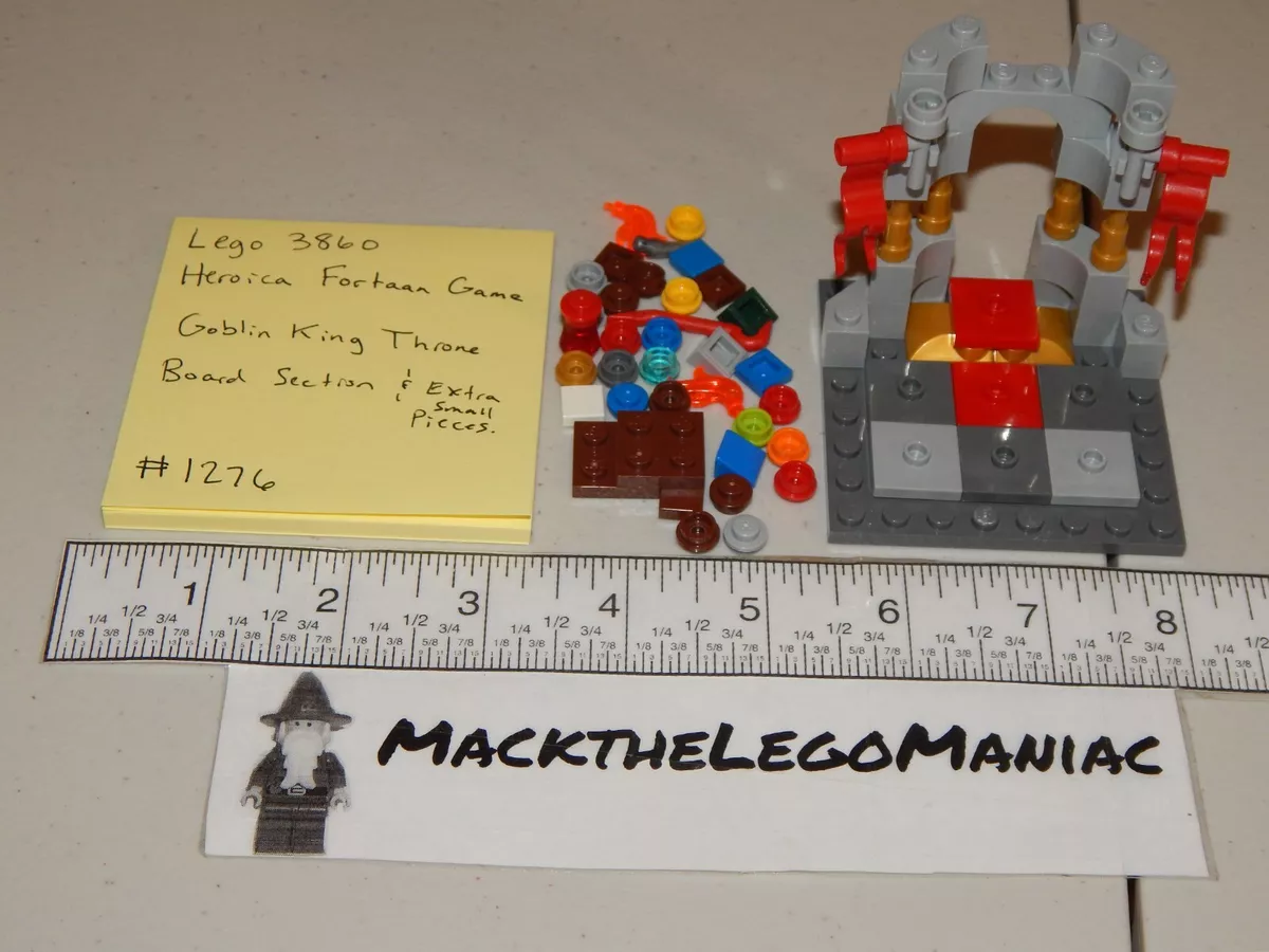 Lego 3860 Heroica Fortaan Game Goblin King Throne Board Section