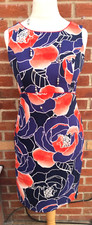 SOON Size 12 Multicoloured Floral Dress Evening Wedding Spring Excellent S4