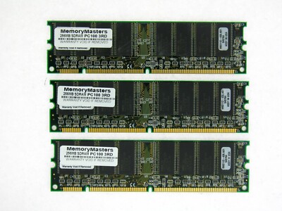 768MB 3X256MB PC100 DIMM SDRAM 168 pin Non ECC SPD TESTED | eBay