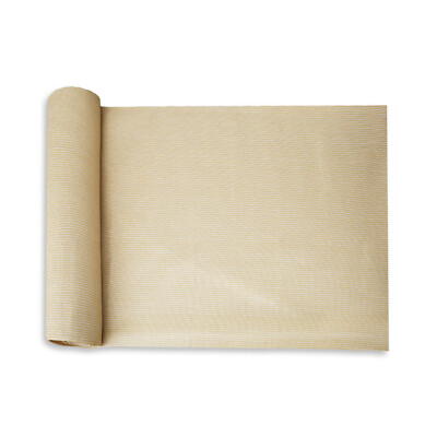 Beige Custom 12ft Tall Fabric Roll Shade Cloth Fence Outdoor Privacy Screen Mesh