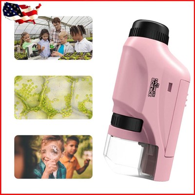 Mini Microscope Kit Battery Powered Lab Handheld Microscope for Kids Observation