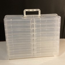 Recollectuons Large Photo And Craft Keeper Holds 4"x6" Photos in 16 Clear Cases