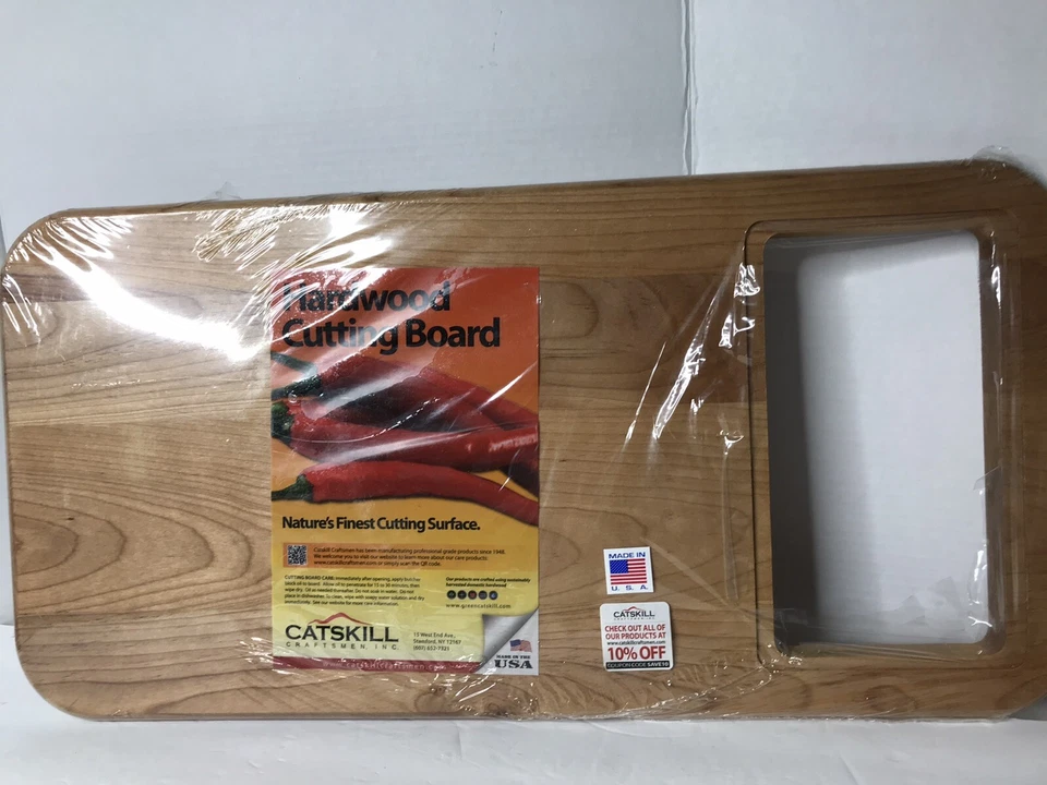 Tabla de cortar Catskill Craftsmen con patas de madera con mango grande 24 pulgadas USA NUEVO Foto 2 de 4