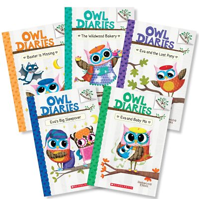 Owl Diaries by Rebecca Elliott set of 5 books (Books 6- 10) Paperback collection