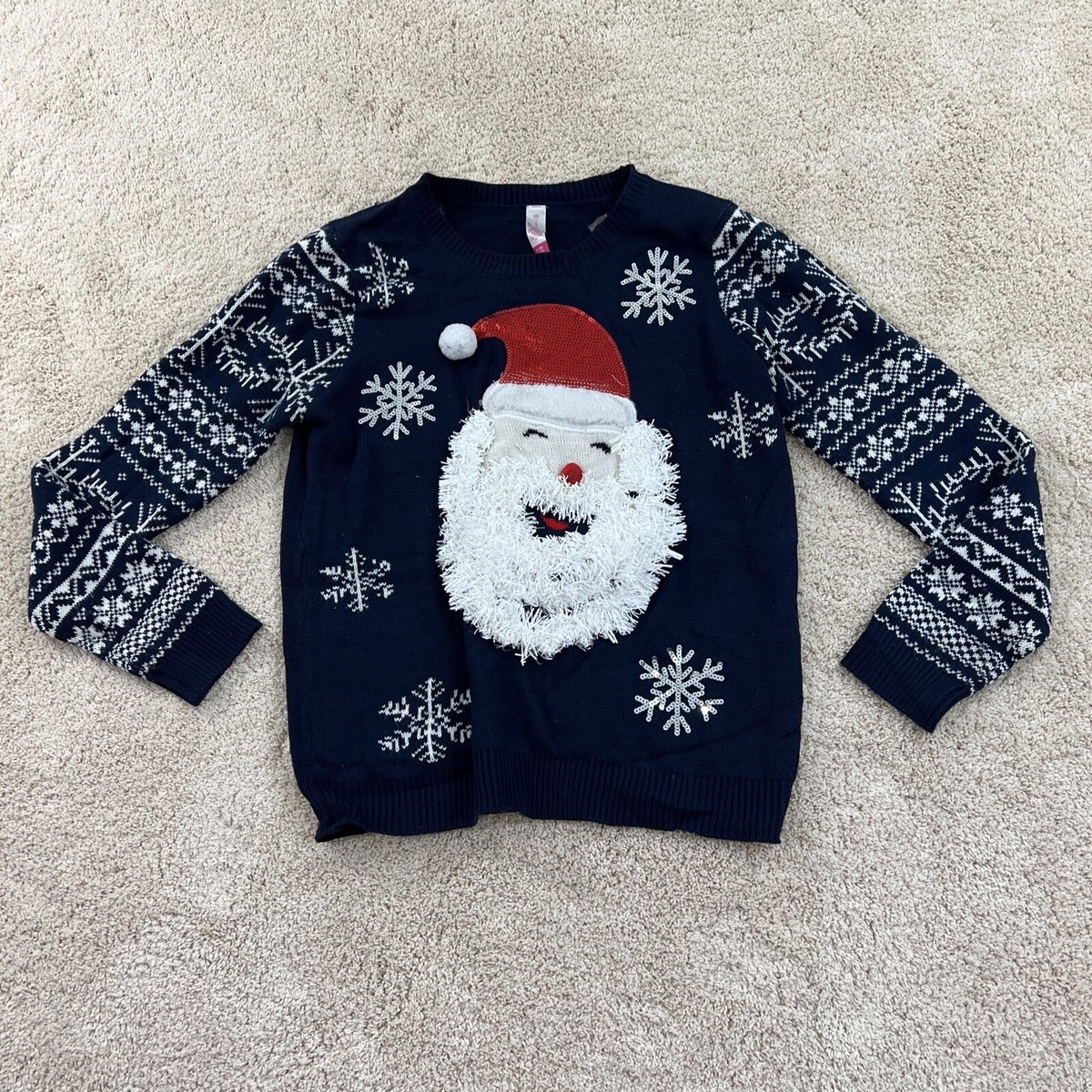 No Boundaries Womens Knit Pullover Size XL (15-17) Ugly Christmas