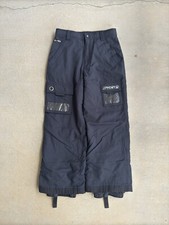 Vintage Spyder Black Embroidered Snow Pants Size Small 27x26