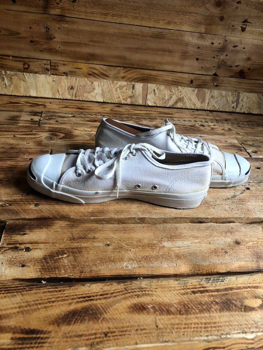 Vintage 60s 70s Converse Jack Purcell White Canvas Sneakers Vintage 60s 70s Converse Jack Purcell White Canvas Sneakers