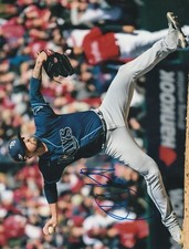 SHAWN ARMSTRONG TAMPA BAY RAYS   ACTION SIGNED 8x10