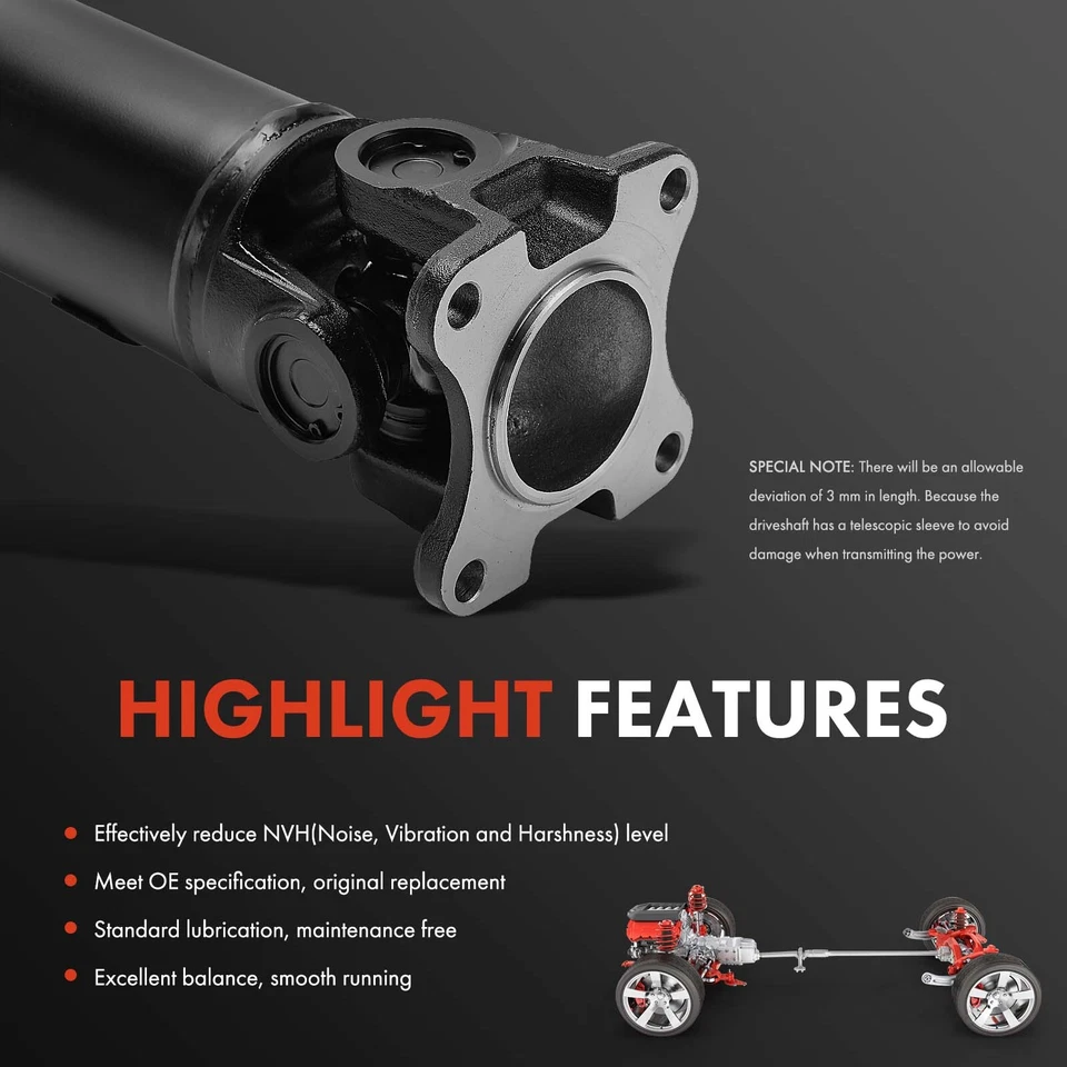 Conjunto de eixo de transmissão traseiro para Kia Borrego 2009 2010 2011 V6 3.8L 4WD - Imagem 4 de 4