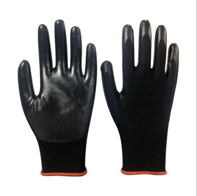 24 Paar PREMIUM NITRIL BESCHICHTET rot Nylon Arbeitshandschuhe Bauherren Gartenarbeit Grip