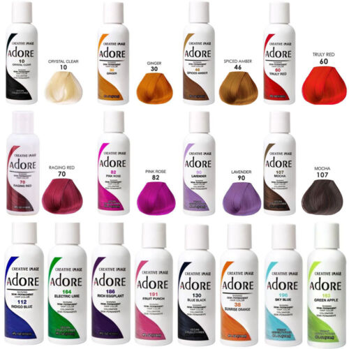 Adore Semi Permanent Hair Color Dye Shades Creams New 118ml *Authentic 64  Colors | eBay
