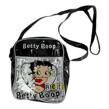 Vintage Betty Boop Pudgy Heart Silver White Black Plastic Shoulder Side Bag
