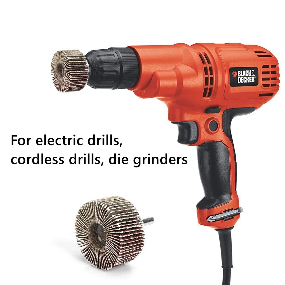 12PACK 2x1x1/4" Flap Wheel Sander for Drill Mounted Sanding Grinding 40-120 Grit - Image 4 of 4