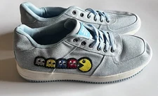 Blue Canvas PAC MAN Skateboard Shoes Size EU 44