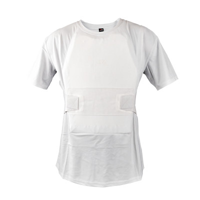 Sylvan Arms White Soft Armored Concealable IIIA Ballistic T-Shirt SABS-BK