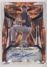 2023 Leaf Metal Auto Fire Crystals 1/6 Justin Campbell #BA-JC3 Auto 9v7