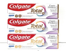 3x Colgate Total Active Prevention Gum Protect Whitening Toothpaste 3oz Exp 2027