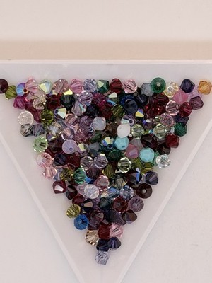 4mm Swarovski Bicone Crystal Lot Of 200 Bead Soup