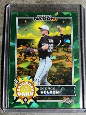 2025 Leaf Baseball Nation George Wolkow Green Crystals White Sox SP RC /5