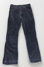Vintage 80s Levi's 517 Corduroy Pants 33x32 Charcoal Black White-Tag USA Bootcut