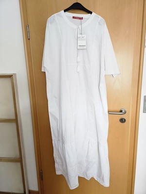 Marina Rinaldi Sport, Größe 48, Weiß, Langes SOMMERKLEID, Baumwolle