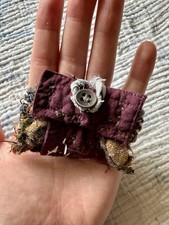 Slow Stitch Pouch Fabric Wool Earth Nest Orga...