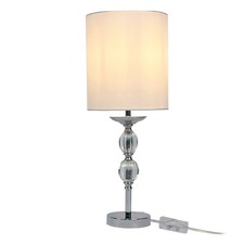 Tischlampe Tischleuchte Beistelllampe Kommodenlampe Lampe Glasfuß Kristall E27