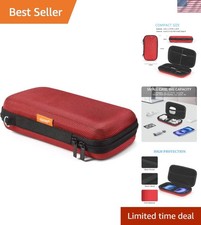 Red Shockproof EVA Travel Organizer Case for Secure Electronics Accessories