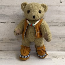 Antique Vintage Aztec Bear Jointed Limbs Stuffed Animal Rare Mohair Bear