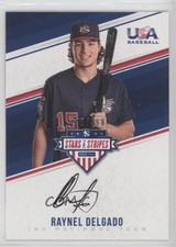 2018 Panini USA Baseball Stars & Stripes Black Ink /499 Raynel Delgado Auto 01x1
