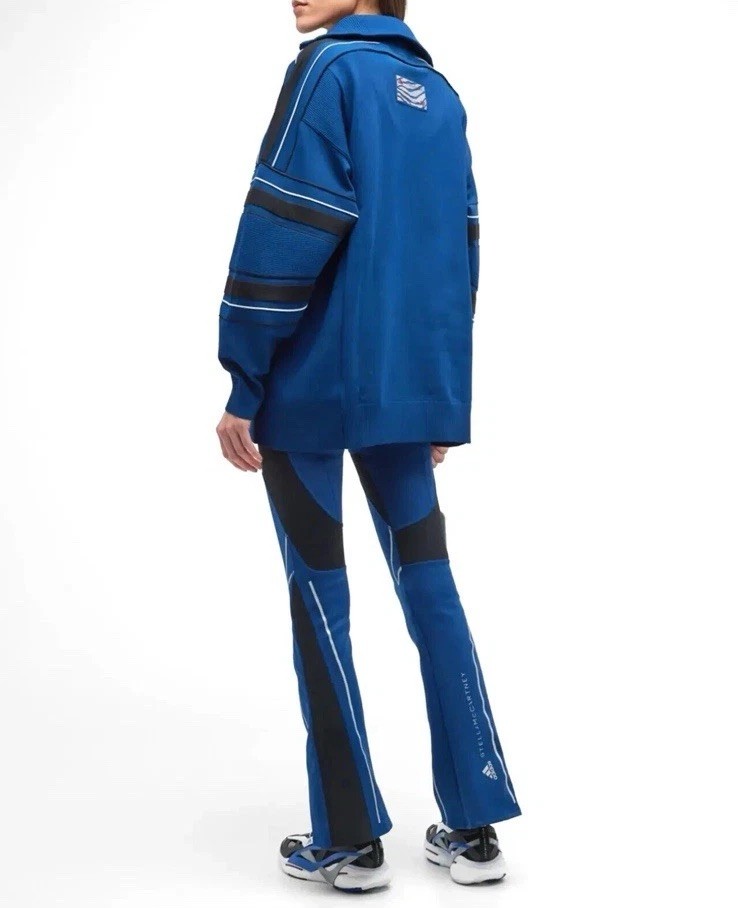 Adidas by stella McCartney knit mix pullover Blue Long Sleeve Size Small image 2