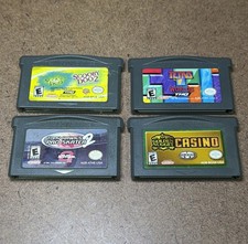 NINTENDO Gameboy Advance Lot of 4 SCOOBY DOO, TETRIS, TONY HAWKS, CASINO Works!