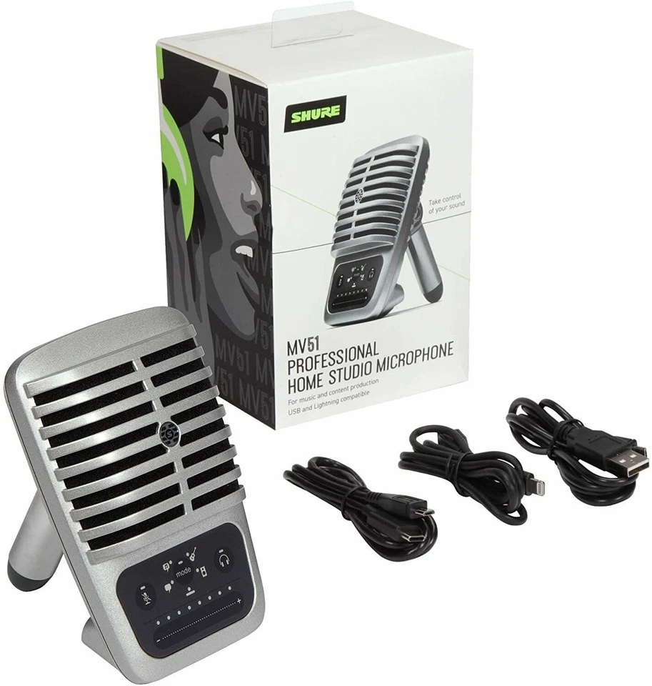 Shure MOTIV Digital Large-Diaphragm USB Condenser Microphone - MV51-DIG - Image 2 of 4