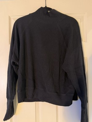 Alo Waffle Weave Mock Turtle Neck and Pants, EUC Size Large