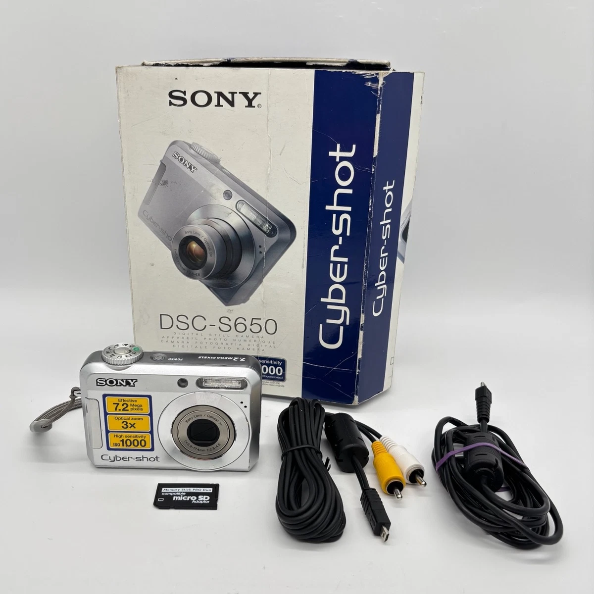 Appareil Photo Sony DSC-S650 Cyber-shot - Compact, Avec Boîte Et Accessoires, Occasion