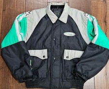 Vintage 90s Kawasaki Racing Team Motorcycle Jacket-" Let The Good times Roll"